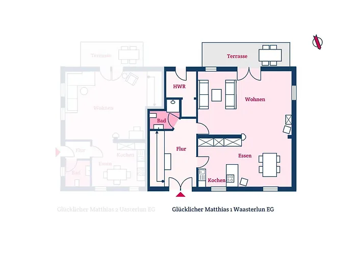 Casa vacanze Reethus Gluecklicher Matthias Hausteil Waasterlun